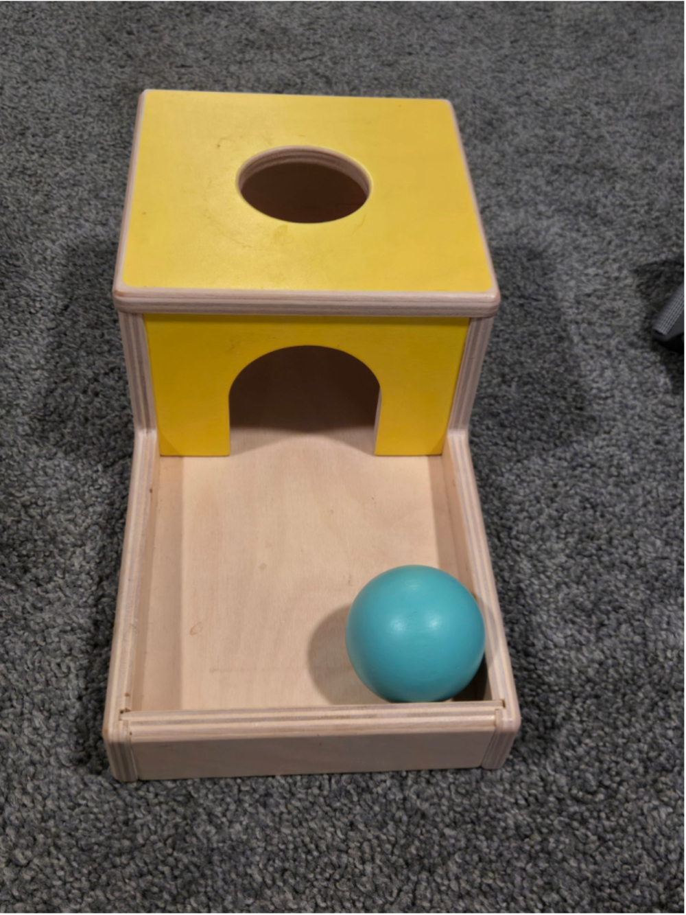 Lovevery Baby Object Permanence Box Learning Toy One Size Yellow Blue